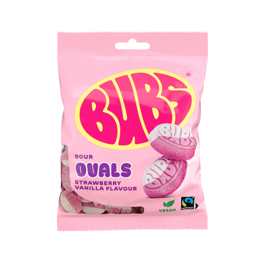 BUBS Sour Ovals Strawberry Vanilla Flavour