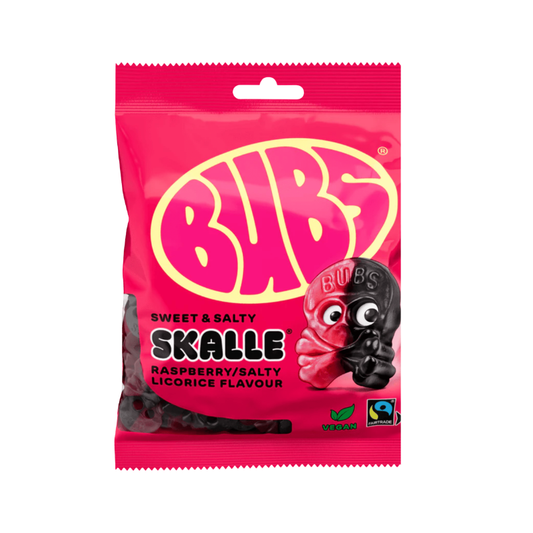 BUBS Sweet & Salty Skalle Raspberry/Salty Licorice Flavour - Snuzia