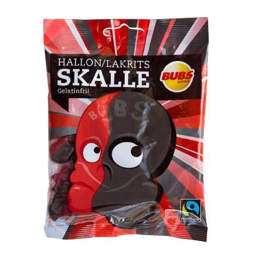 Hallon/Lakrits Skalle Gelatinfri Bubs.