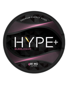HYPE+ Bubblegum 80mg Caffeine Pouches - Snuzia
